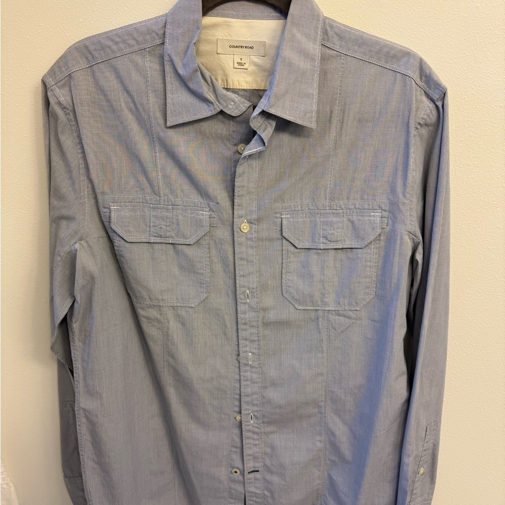 Country Road Light Blue Casual Shirt with Relaxed Fit
